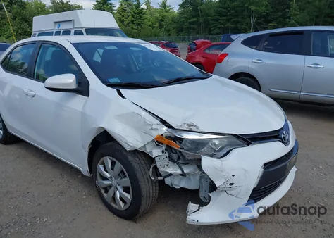 2016 Toyota Corolla Le from USA, damaged, VIN 5YFBURHEXGP371801